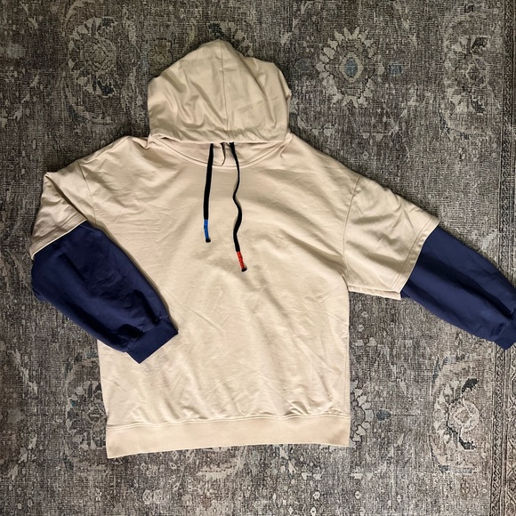 Gurunvani Color-block Pullover Hoodie Men's Size L - Picture 2 of 9